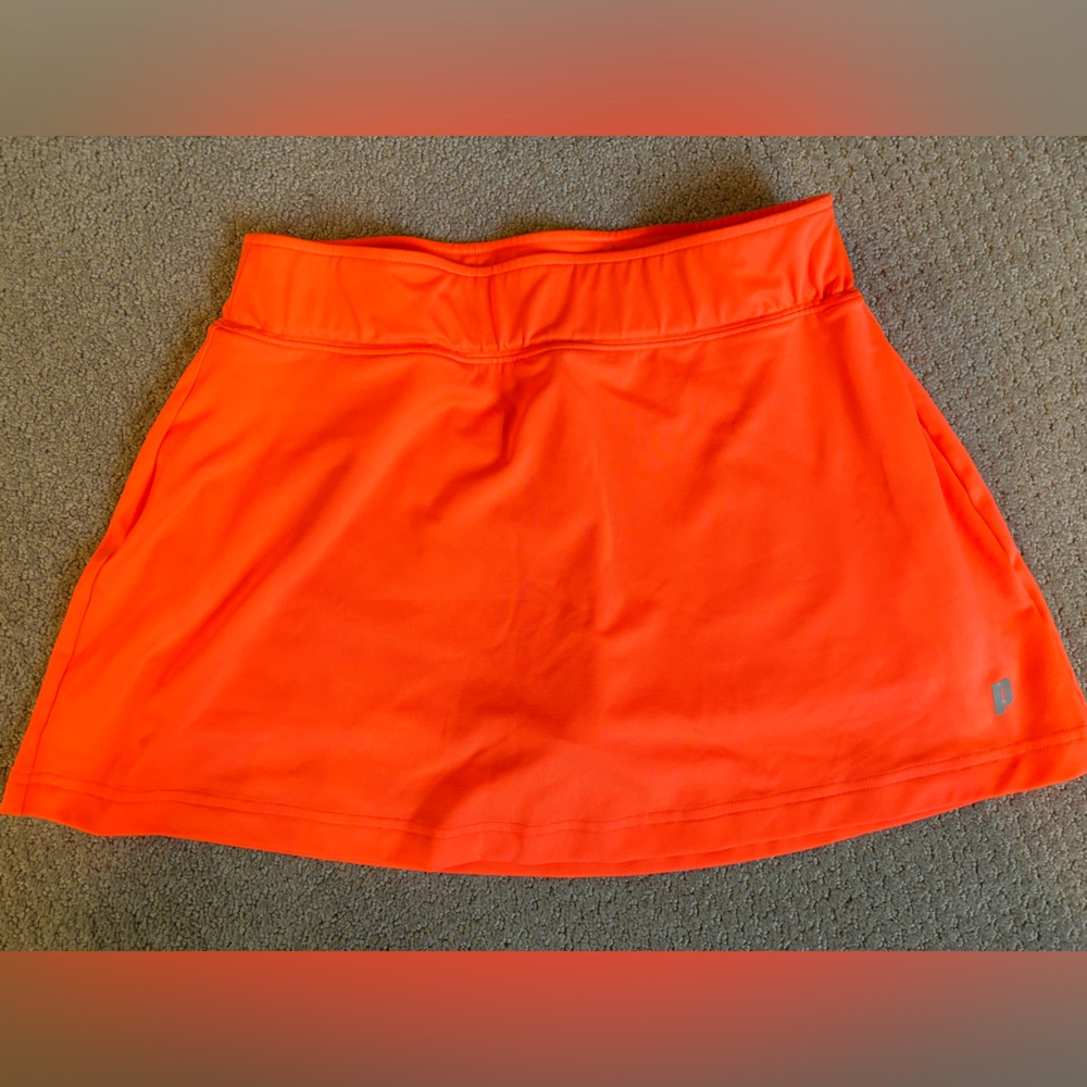 Prince neon orange tennis skirt size S